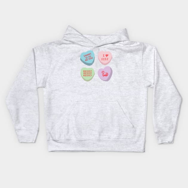 Fitz Keeper of the Lost Cities Conversation Hearts Kids Hoodie by FreckledBliss